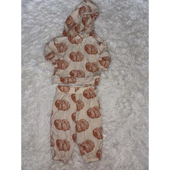 Kate Quinn Other - Kate Quinn sz. 3/6 mo. pumpkin/squash 2 pc. hoodie w/ pants set. Grt. shape